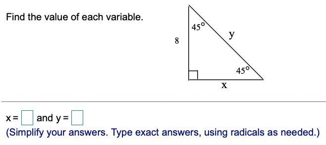 Find the value of each variable (help !!)-example-1