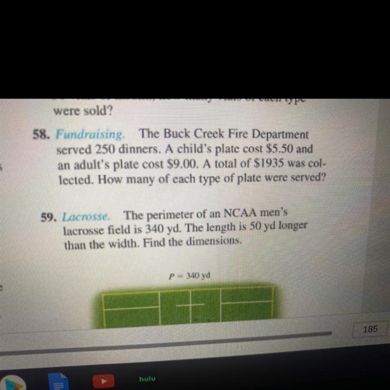 The book link fire department serve 250 dinners. A child’s play it cost 550 and adults-example-1