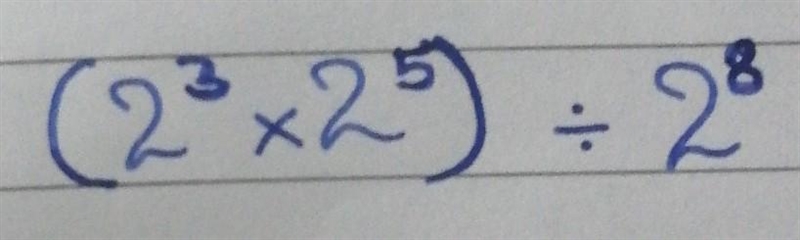 (2³ x 2⁵) ÷ 2⁸ Solution​-example-1