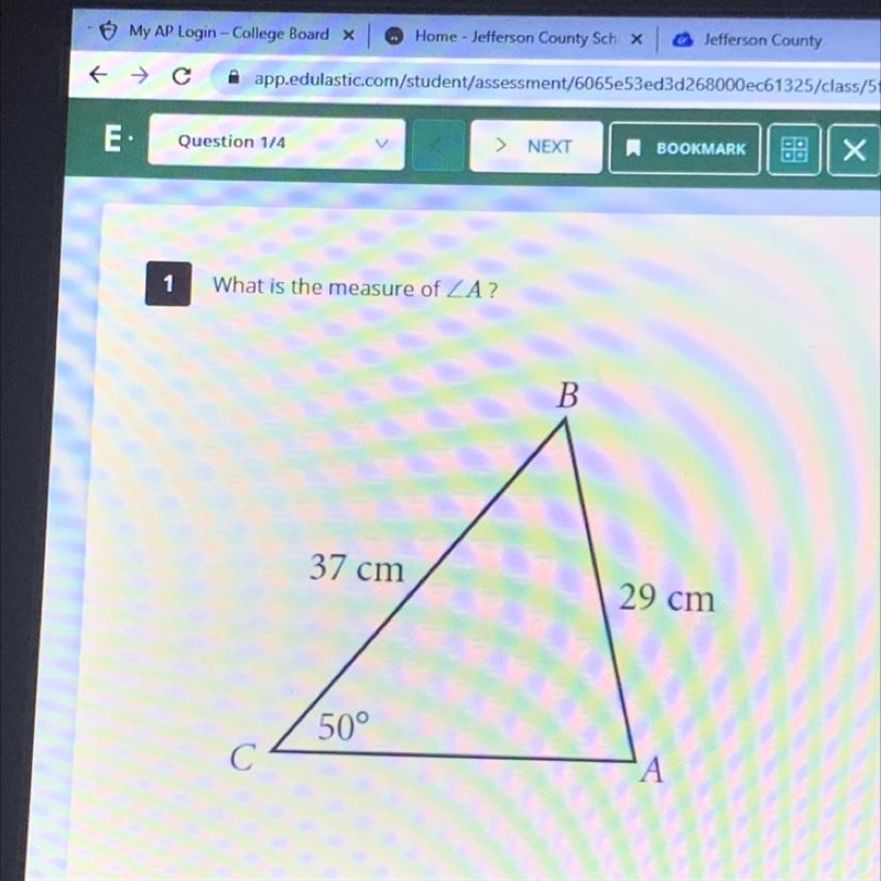 1 What is the measure of A?-example-1