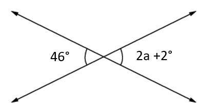 Look at the intersecting lines below. What is the value of a?-example-1