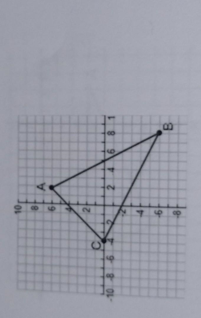 Find the coordinates of B' after a reflection across the x-axis. show your work​-example-1