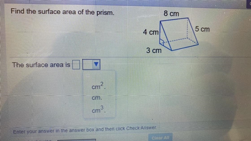 Find the surface area of the prism.-example-1