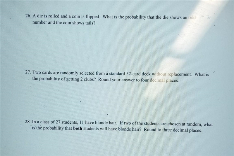 NO LINKS OR ANSWERING QUESTIONS YOU DON'T KNOW. Please help me with #26-28​-example-1