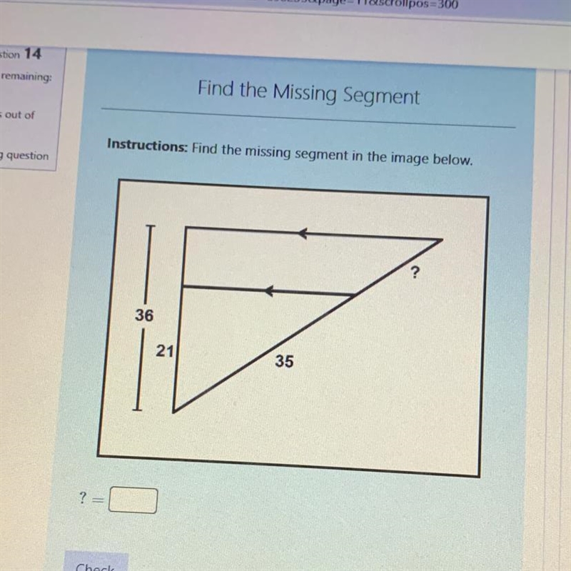 Find the missing segment in the image below-example-1