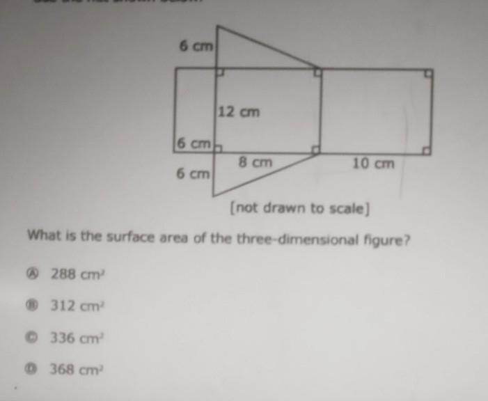 6 cm 12 cm 6 cm 8 cm 10 cm 6 cm [not drawn to scale] What is the surface area of the-example-1