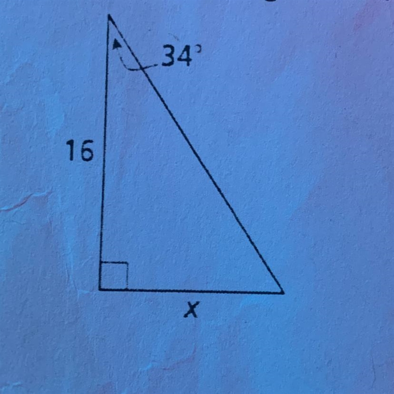 Find the length of x, round too the nearest tenth-example-1