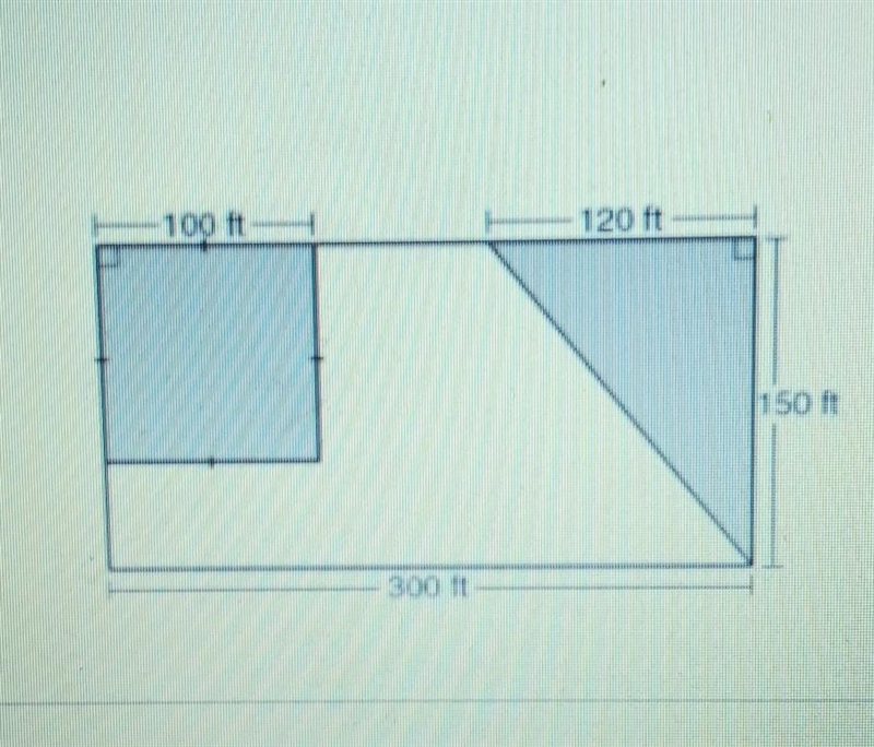 What is the area of the unshaded part of the rectangle? please show work.​-example-1