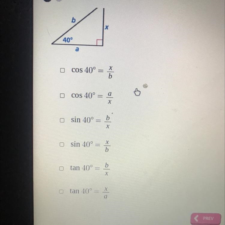 Which of the following trigonometric ratios are correct?-example-1