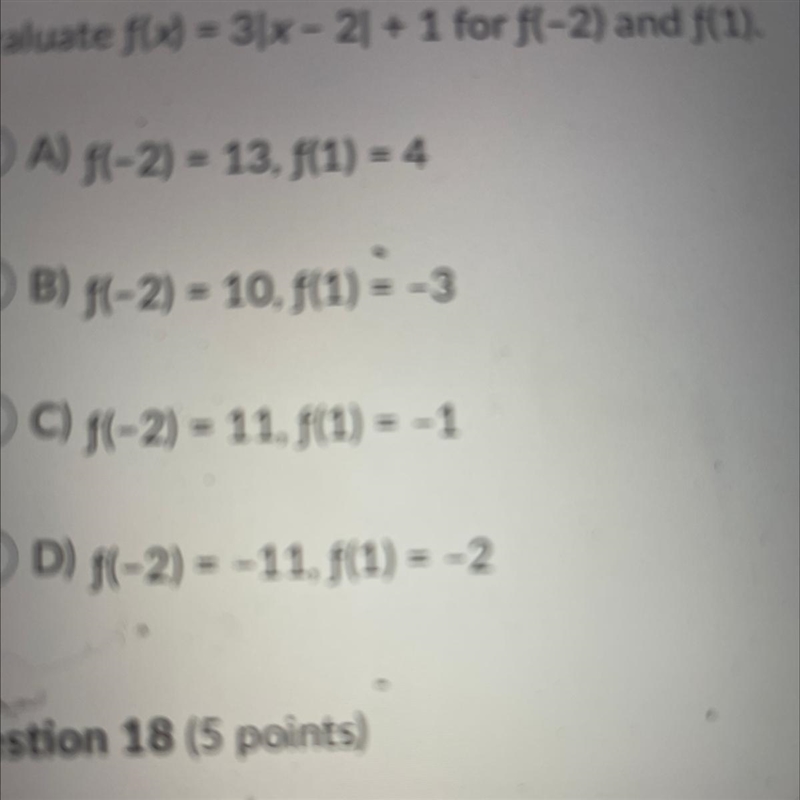 Evaluate f(x) = 3x - 2 + 1 for f(-2) and f(1)-example-1