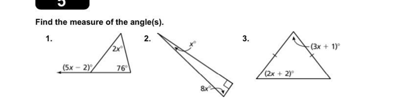 Find the measure of the angle(s) Help-example-1