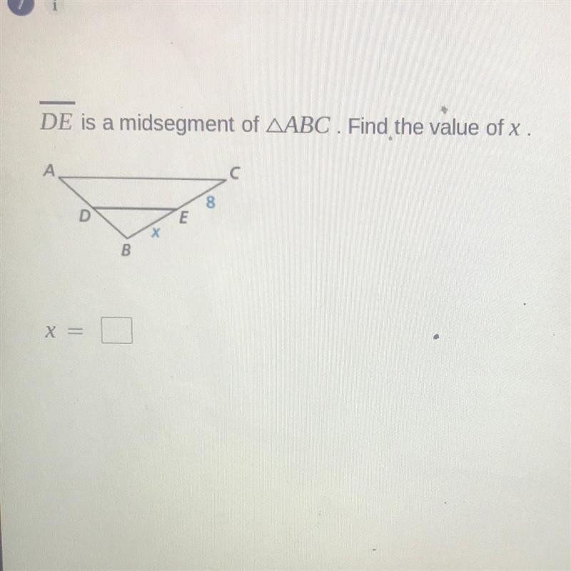 Find the value of x-example-1