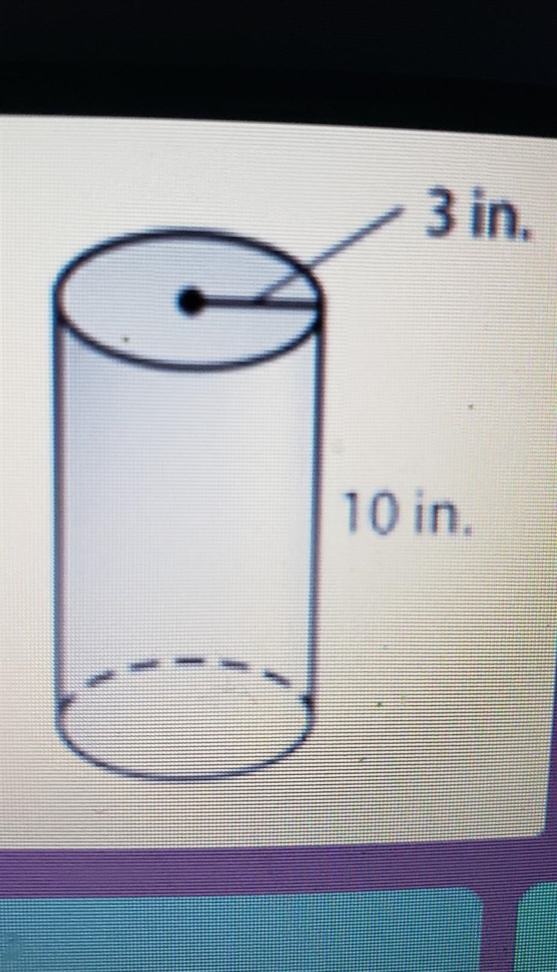 Calculate the volume. Use a ~ 3.14 and round to the nearest whole number​-example-1