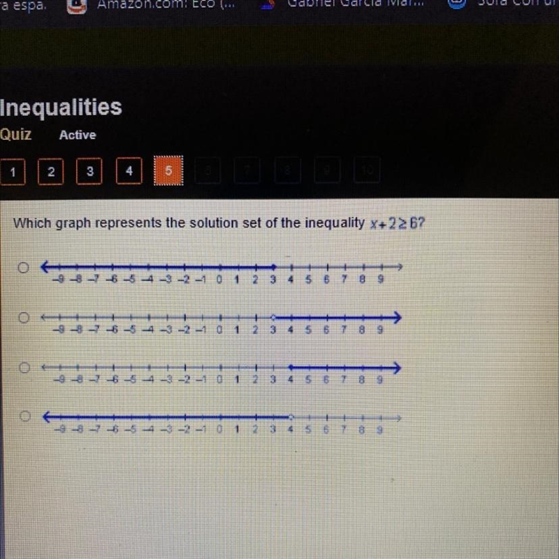 Which graph represents the solution set of the inequality x+2267 -1 0 3 . 10 9 - 1 3 5. B-example-1