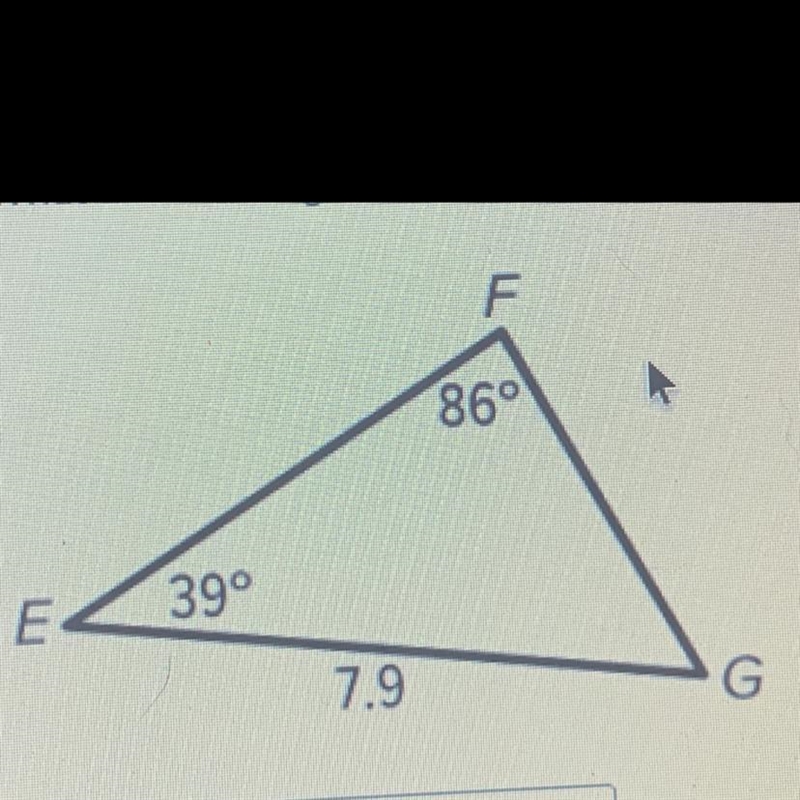 Please help-What are the lengths of EF and FG to the nearest tenth-example-1