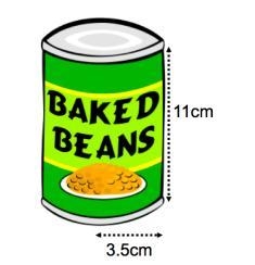 Calculate the volume of this can of baked beans: Choices: 120.95cm3 38.5cm3 77cm3 423.32cm-example-1