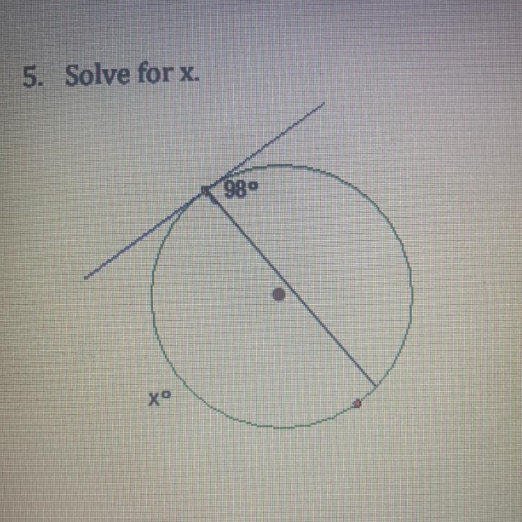 Solve for x A. 82 B. 98 C. 196 D. 164-example-1