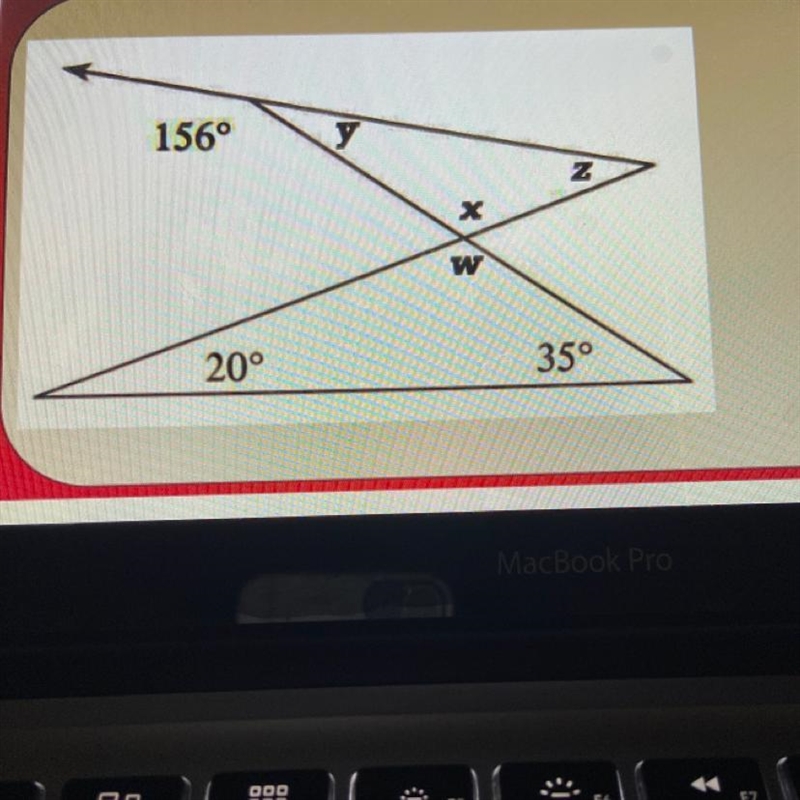 Determine the value of w, then x, then y, and finally z.-example-1