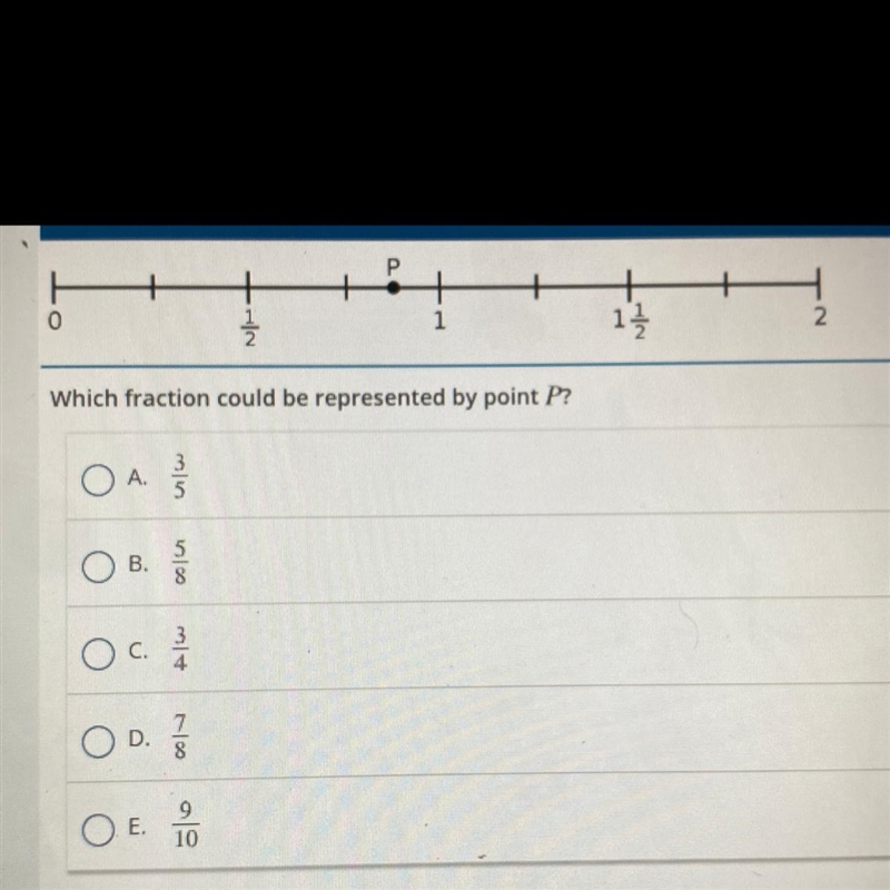 What fraction could be represented by point p!!-example-1