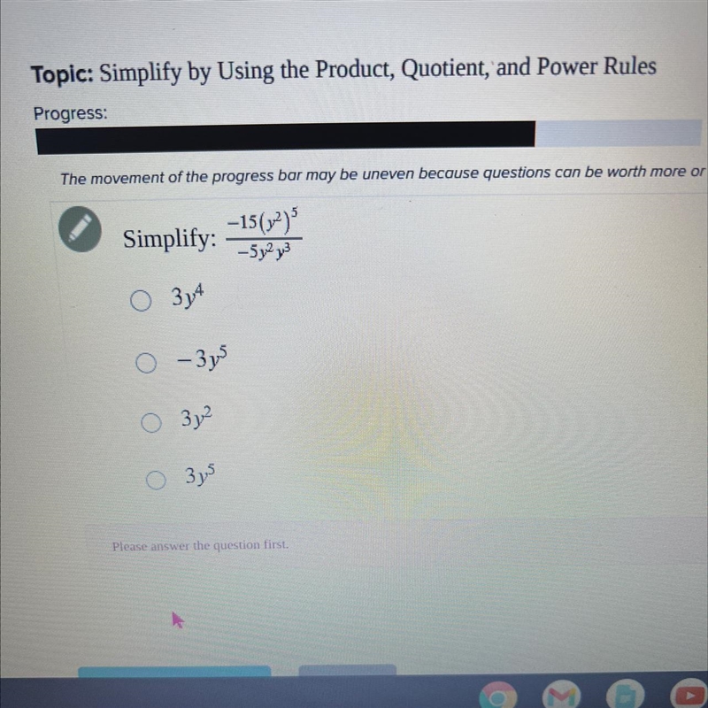 Simplify by using the product, quotient, and power rules-example-1