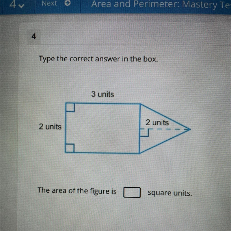 The area of the figure is *blank* square units.-example-1