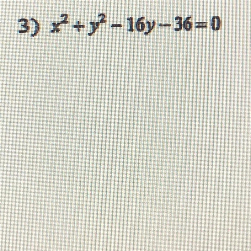 Write the equation in standard form, then identify center and radius of circle.-example-1