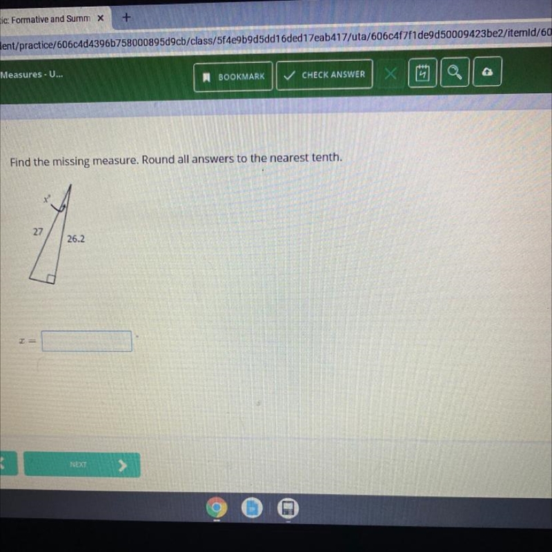 Find the missing measures using trig-example-1