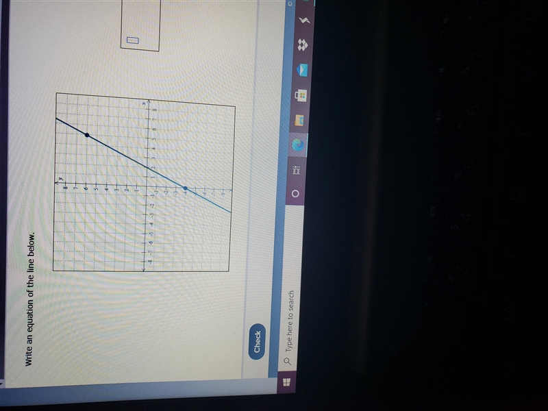 Write an equation of the line below-example-1