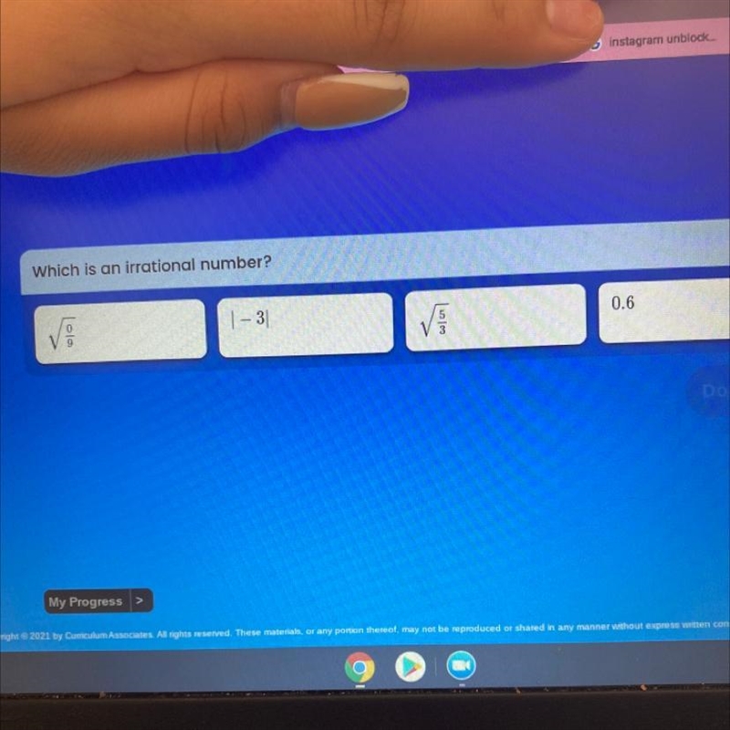 Helpppp idfk what’s an irrational number out of these-example-1