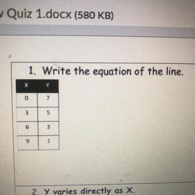 EASY!!! write the equation of the line-example-1