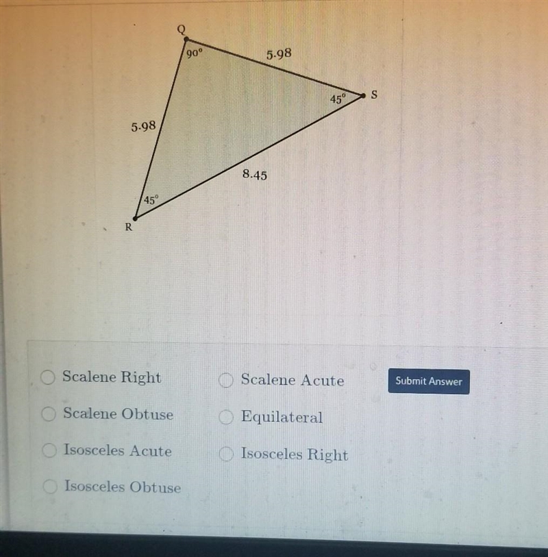 Please help . Determine the type of triangle that's drawn below.​-example-1