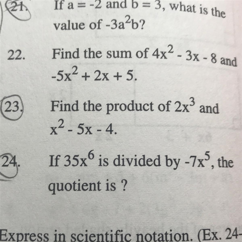 Find the product of 2x cubed and x squared minus 5x minus 4. Problem number 23-example-1