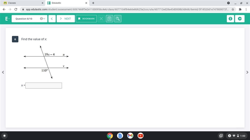 Find the value for x-example-1