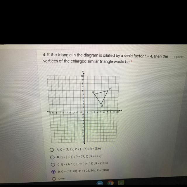 -6 O A. Q = (1,2); P =(3,4); R = (5,6) O B. Q = (3,5); P = (7,6); R = (5,2) O c. Q-example-1