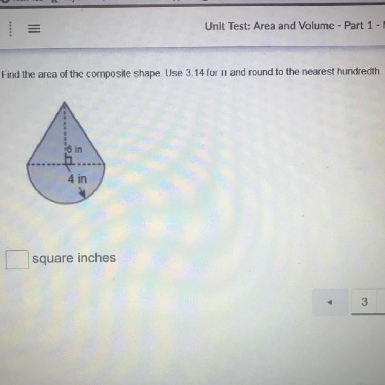 Find the area of the composite shape. Use 3.14 for ni and round to the nearest hundredth-example-1