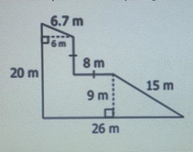 Determine the perimeter of the composite figure.​-example-1