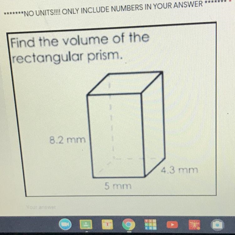 Find the volume of the rectangular prism.-example-1