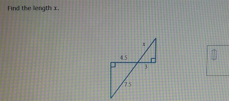 3. Find the length of X (in the picture) plssss I need help.​-example-1