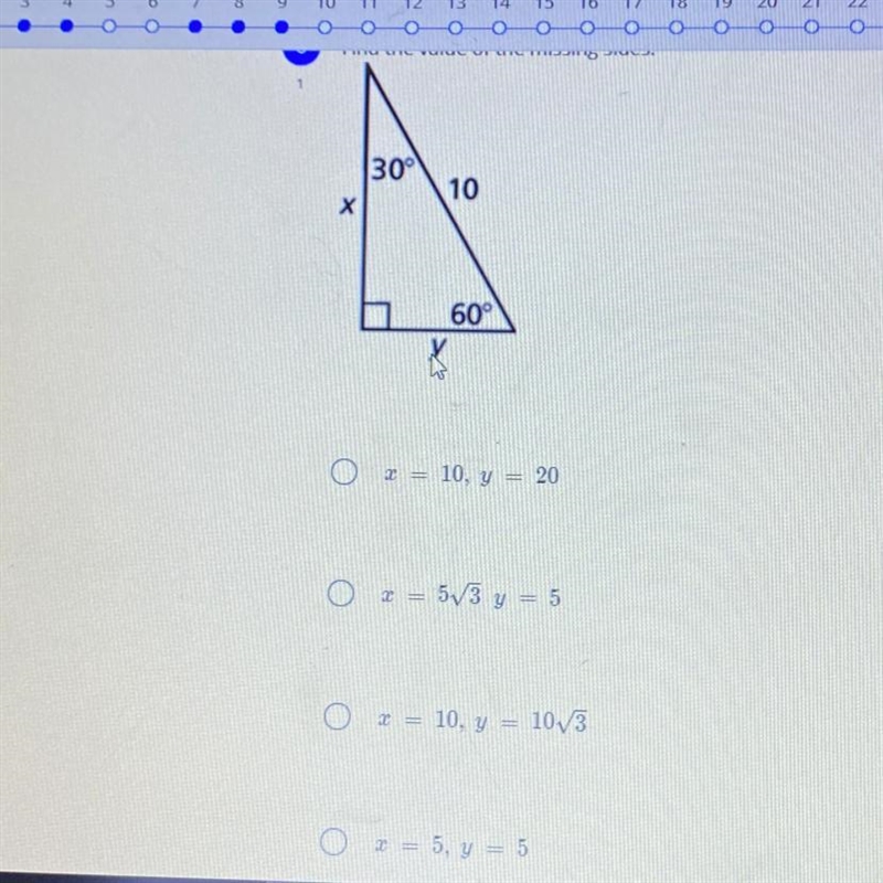 Find the value of the missing sides URGENT I NEED HELP QUICK PLSSS-example-1