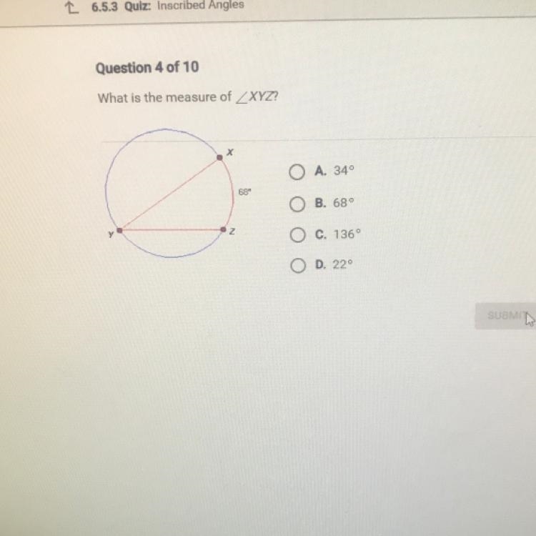 What is the measure of XYZ?-example-1