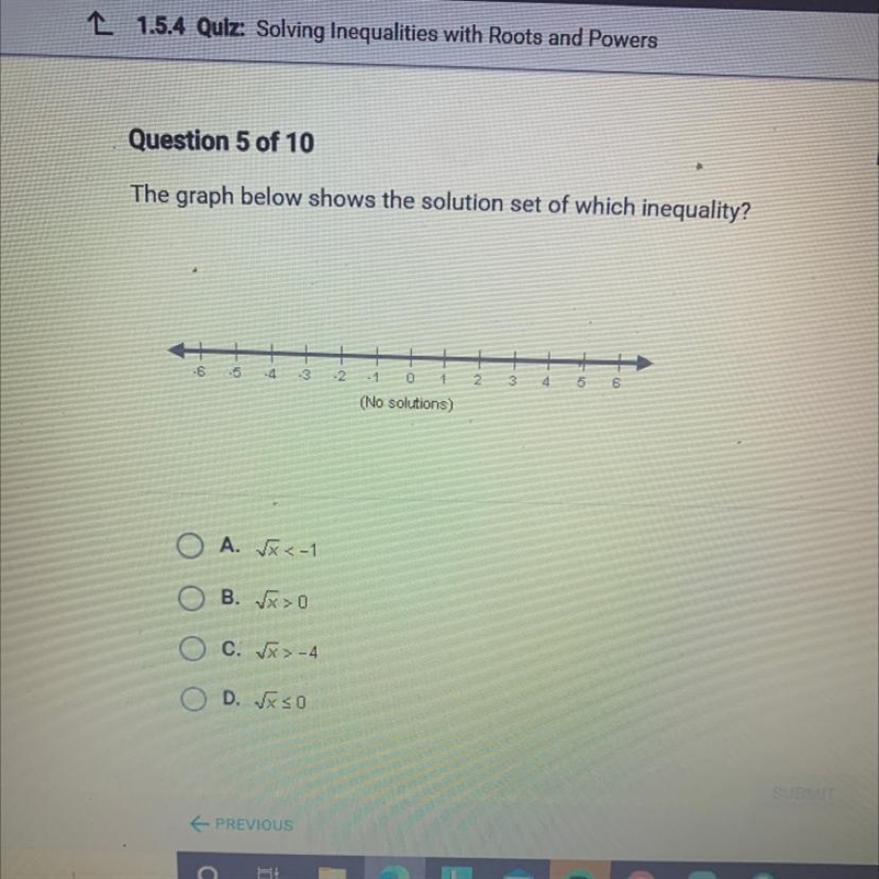 The graph below shows the solution set of which inequality ?? HELP FASTTT-example-1