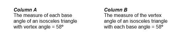 PLEASE HELP 50 POINTS Compare the quantity in column A with the quantity in column-example-1