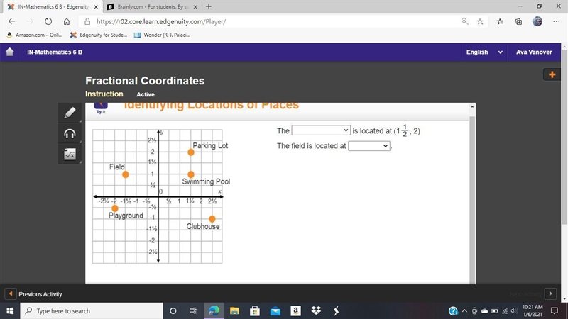 HURRY UP PLEASE I RLLY NEED THIS........ On a coordinate plane, the field is 1 unit-example-1