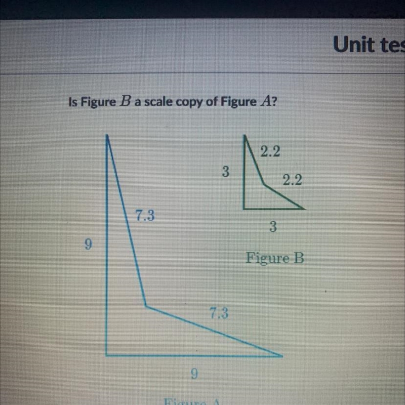 Is figure B a scale copy of figure A-example-1