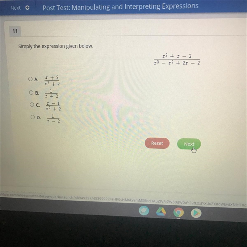 Simply the expression given below. F2 + 1 - 2 13 – 12 + 21 – 2 OA 1 + 2 2 + 2 1 I-example-1