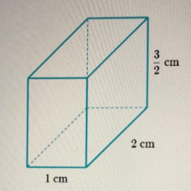 How many cubed with side lengths 1/2 cm does it take to fill the prisim?-example-1