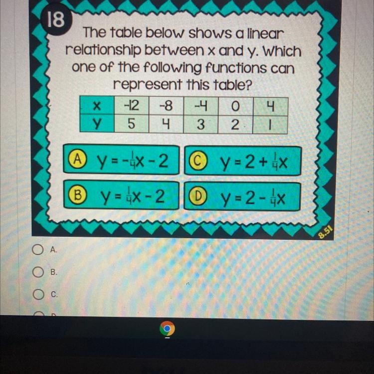 The table below shows a liner...-example-1