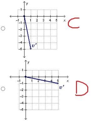 PLEASE HELP SOON The diagram below shows vector v. Given transformation matrix T = [-1 0 0 1], which-example-3