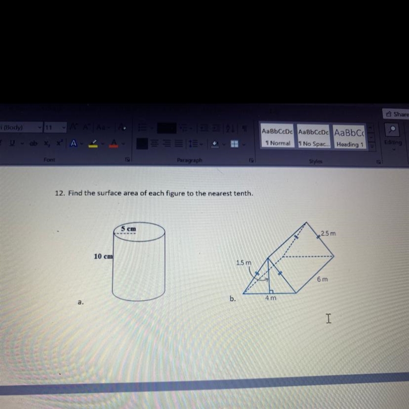 Find the surface area of each figure to the nearest tenth.-example-1