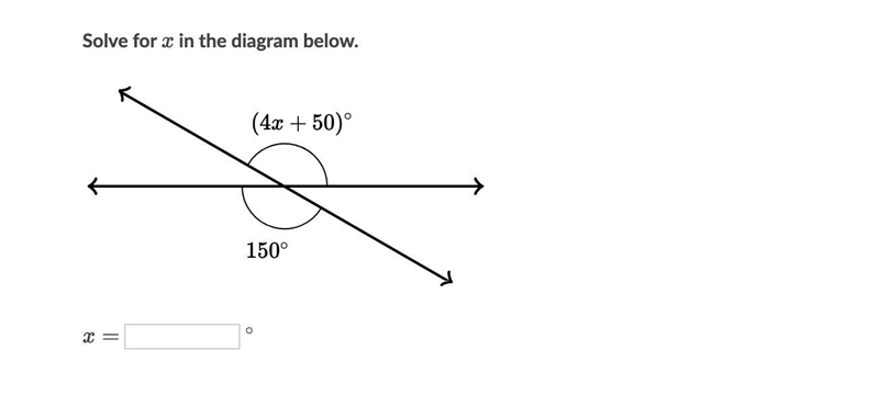 Solve for xxx in the diagram below.-example-1